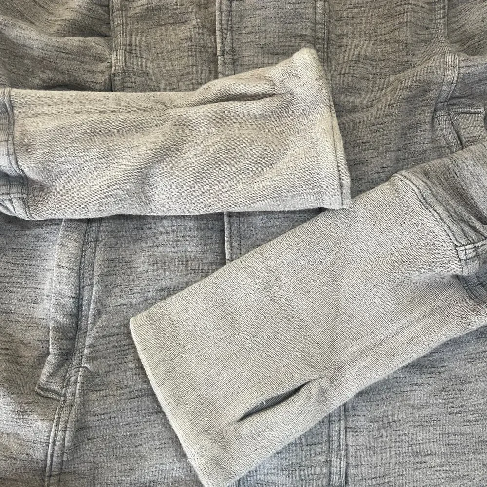 Free‎ People Movement Cool Zip Jacket Gray Womens Medium Pockets *READ
